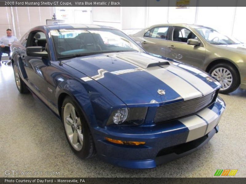 Vista Blue Metallic / Black 2008 Ford Mustang Shelby GT Coupe