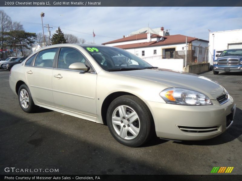Gold Mist Metallic / Neutral 2009 Chevrolet Impala LS