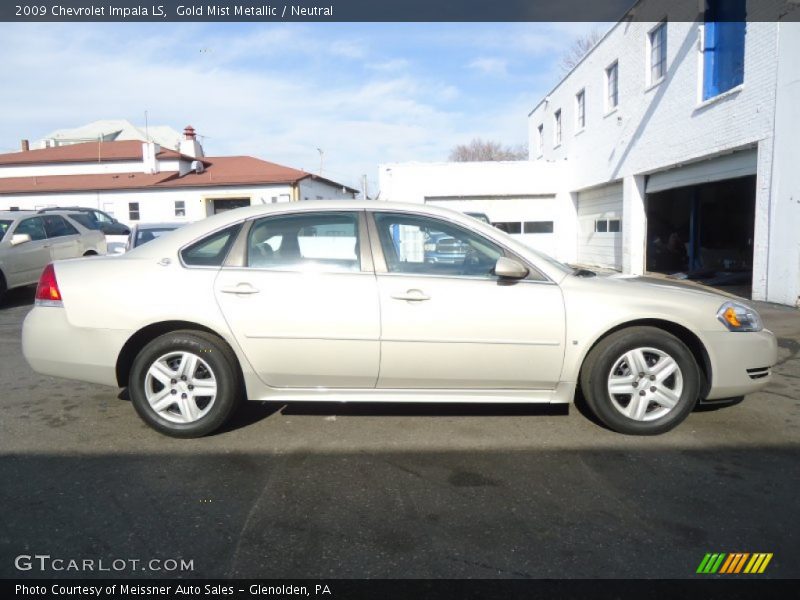 Gold Mist Metallic / Neutral 2009 Chevrolet Impala LS