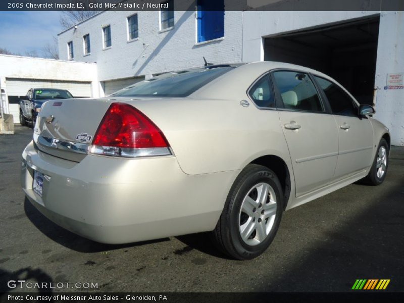 Gold Mist Metallic / Neutral 2009 Chevrolet Impala LS