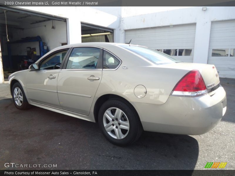 Gold Mist Metallic / Neutral 2009 Chevrolet Impala LS