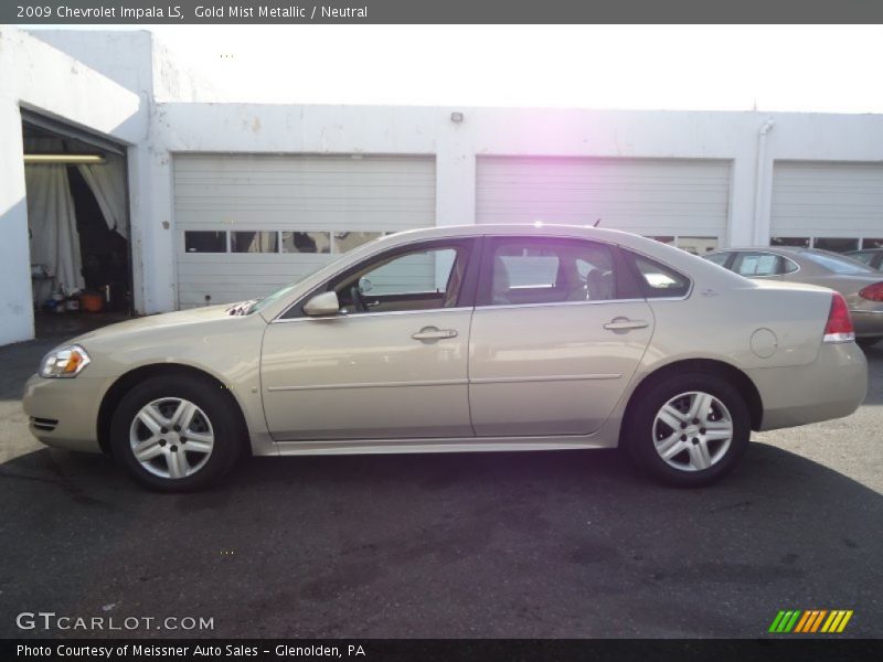 Gold Mist Metallic / Neutral 2009 Chevrolet Impala LS
