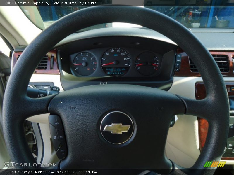 Gold Mist Metallic / Neutral 2009 Chevrolet Impala LS