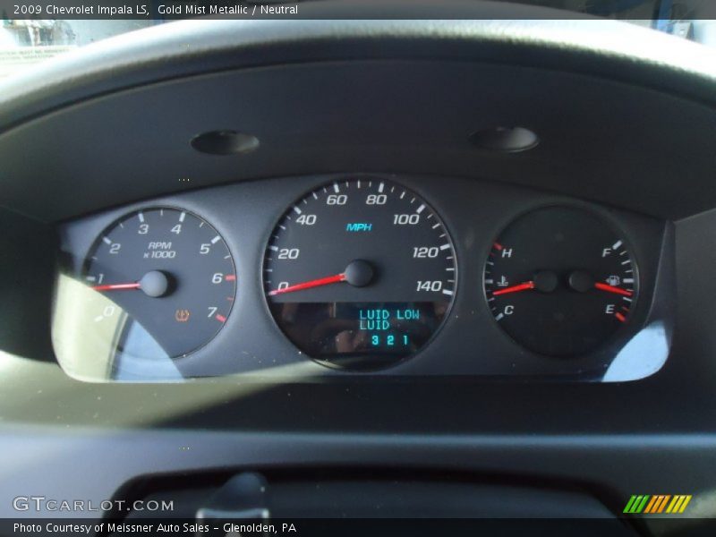 Gold Mist Metallic / Neutral 2009 Chevrolet Impala LS