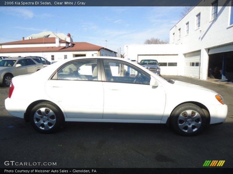 Clear White / Gray 2006 Kia Spectra EX Sedan