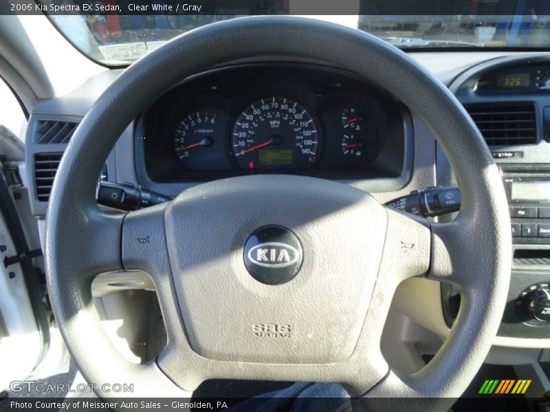 Clear White / Gray 2006 Kia Spectra EX Sedan