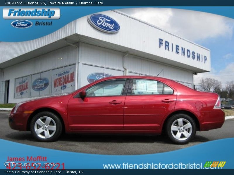 Redfire Metallic / Charcoal Black 2009 Ford Fusion SE V6