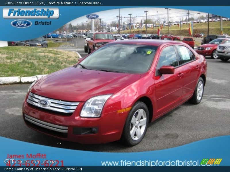 Redfire Metallic / Charcoal Black 2009 Ford Fusion SE V6