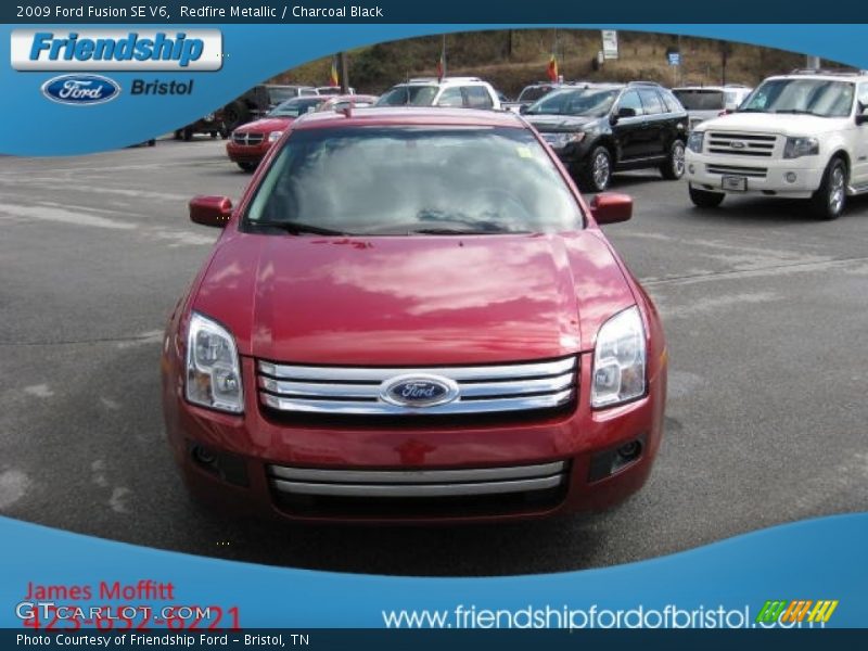 Redfire Metallic / Charcoal Black 2009 Ford Fusion SE V6
