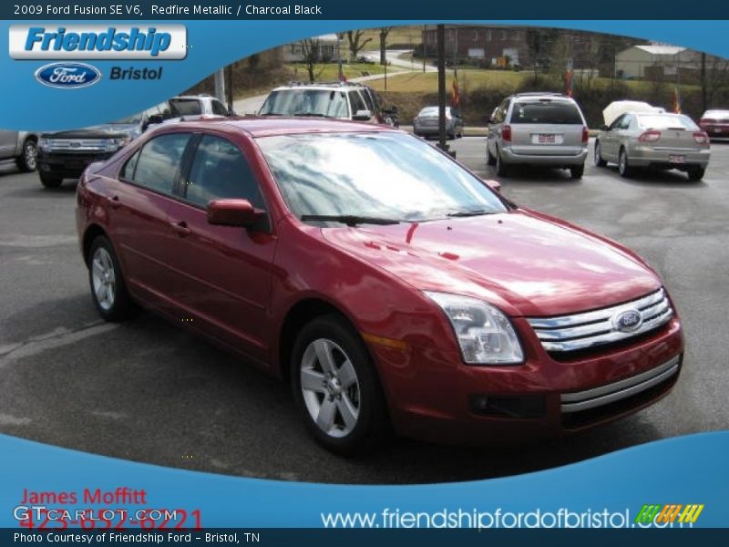 Redfire Metallic / Charcoal Black 2009 Ford Fusion SE V6