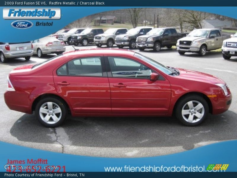 Redfire Metallic / Charcoal Black 2009 Ford Fusion SE V6