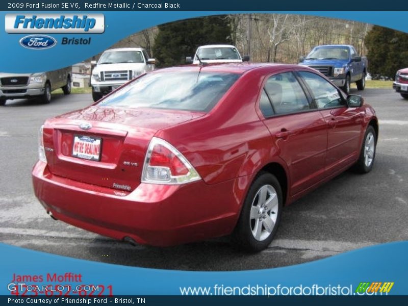 Redfire Metallic / Charcoal Black 2009 Ford Fusion SE V6