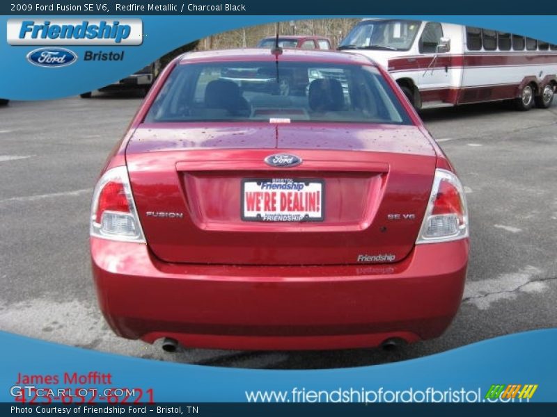 Redfire Metallic / Charcoal Black 2009 Ford Fusion SE V6