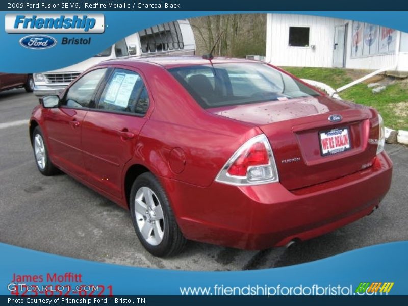Redfire Metallic / Charcoal Black 2009 Ford Fusion SE V6