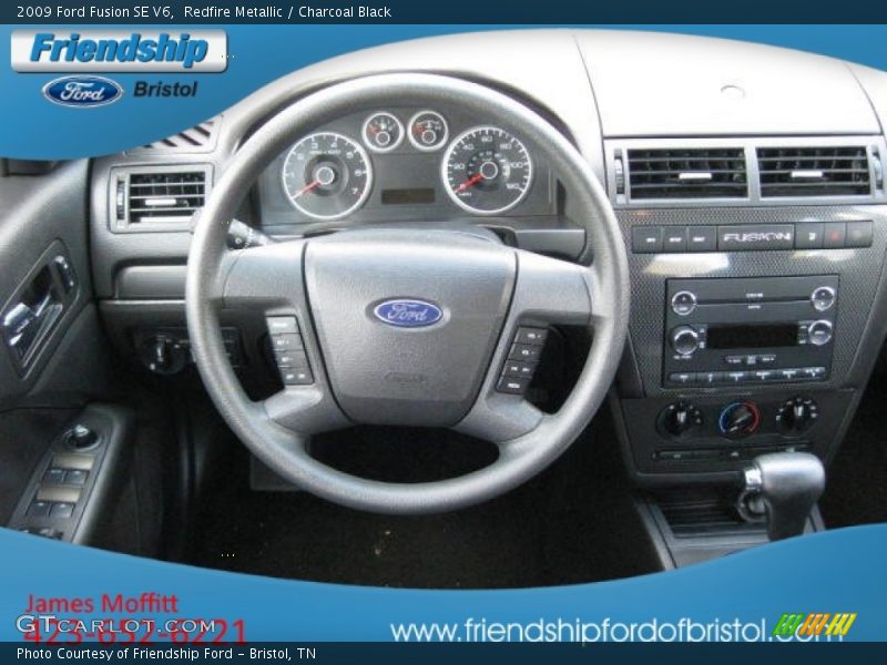 Redfire Metallic / Charcoal Black 2009 Ford Fusion SE V6