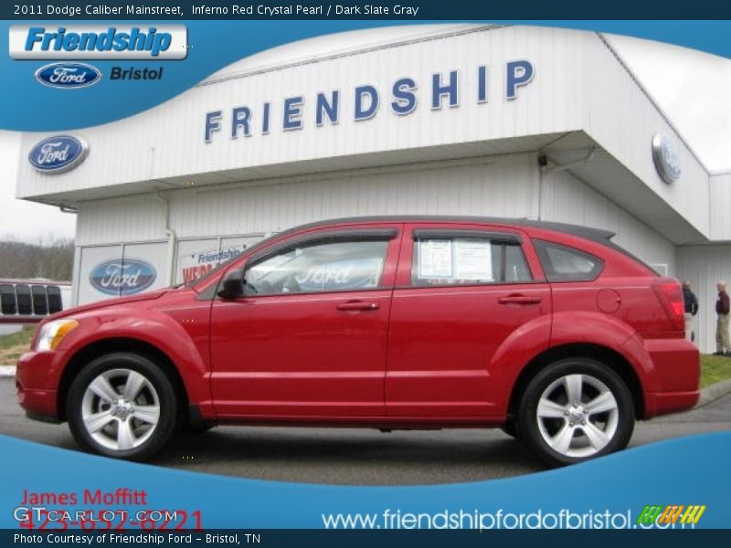 Inferno Red Crystal Pearl / Dark Slate Gray 2011 Dodge Caliber Mainstreet