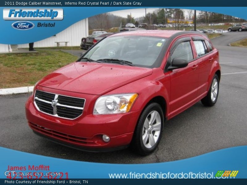 Inferno Red Crystal Pearl / Dark Slate Gray 2011 Dodge Caliber Mainstreet