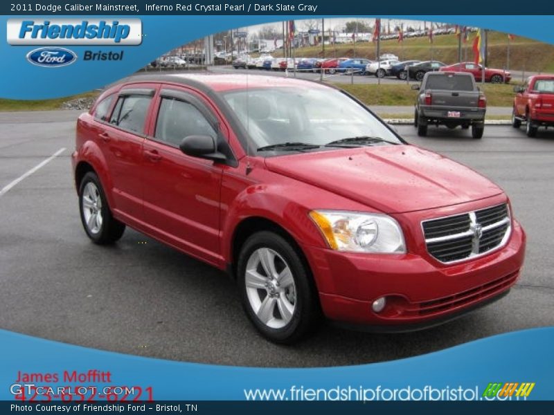 Inferno Red Crystal Pearl / Dark Slate Gray 2011 Dodge Caliber Mainstreet