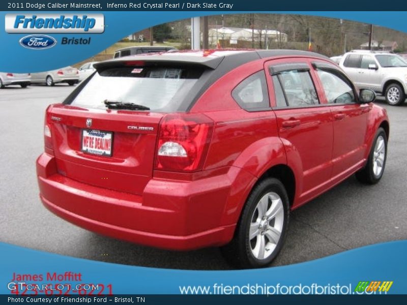 Inferno Red Crystal Pearl / Dark Slate Gray 2011 Dodge Caliber Mainstreet