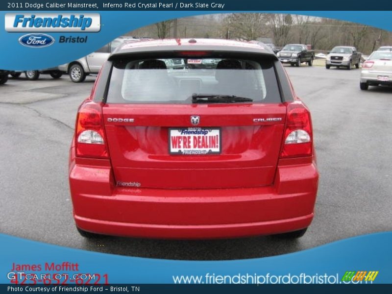 Inferno Red Crystal Pearl / Dark Slate Gray 2011 Dodge Caliber Mainstreet