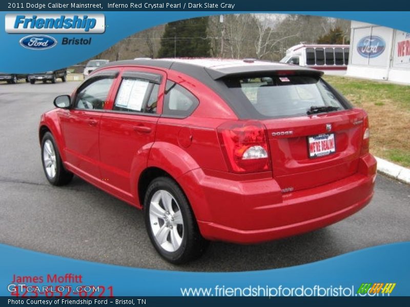 Inferno Red Crystal Pearl / Dark Slate Gray 2011 Dodge Caliber Mainstreet