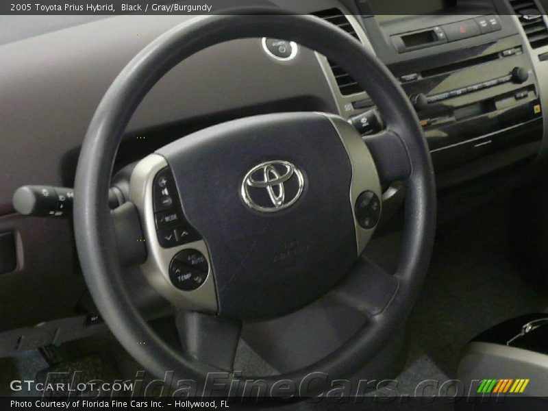 Black / Gray/Burgundy 2005 Toyota Prius Hybrid