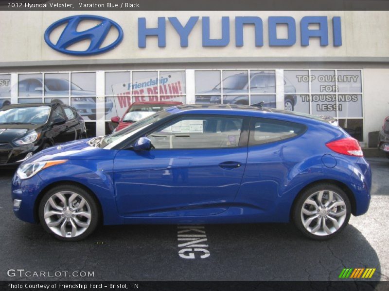 Marathon Blue / Black 2012 Hyundai Veloster