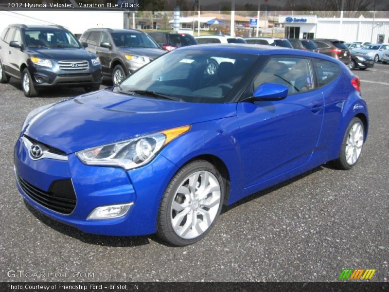 Marathon Blue / Black 2012 Hyundai Veloster