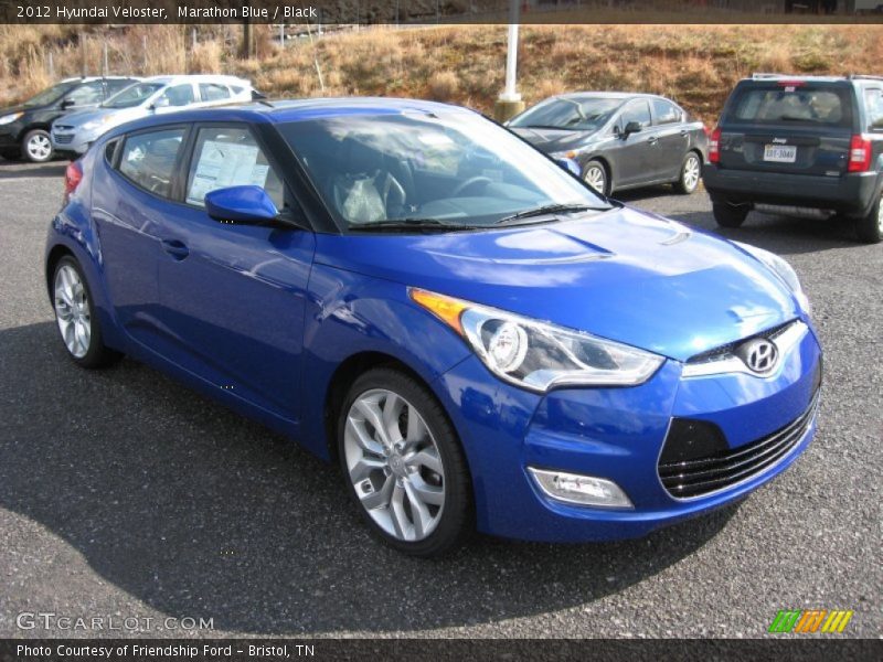 Marathon Blue / Black 2012 Hyundai Veloster