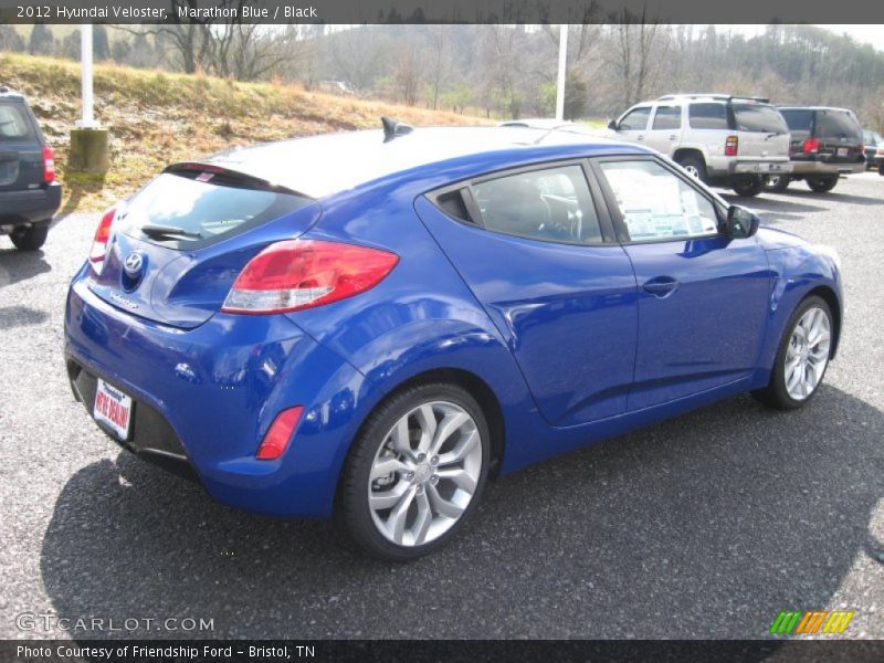 Marathon Blue / Black 2012 Hyundai Veloster