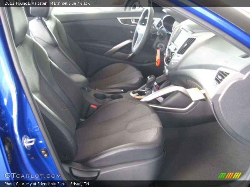Marathon Blue / Black 2012 Hyundai Veloster