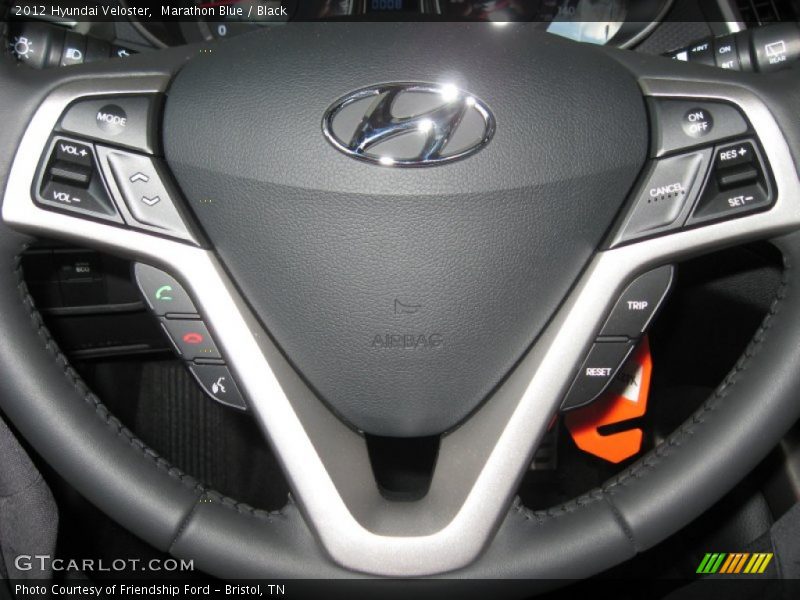 Marathon Blue / Black 2012 Hyundai Veloster