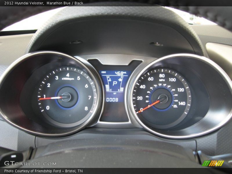 Marathon Blue / Black 2012 Hyundai Veloster