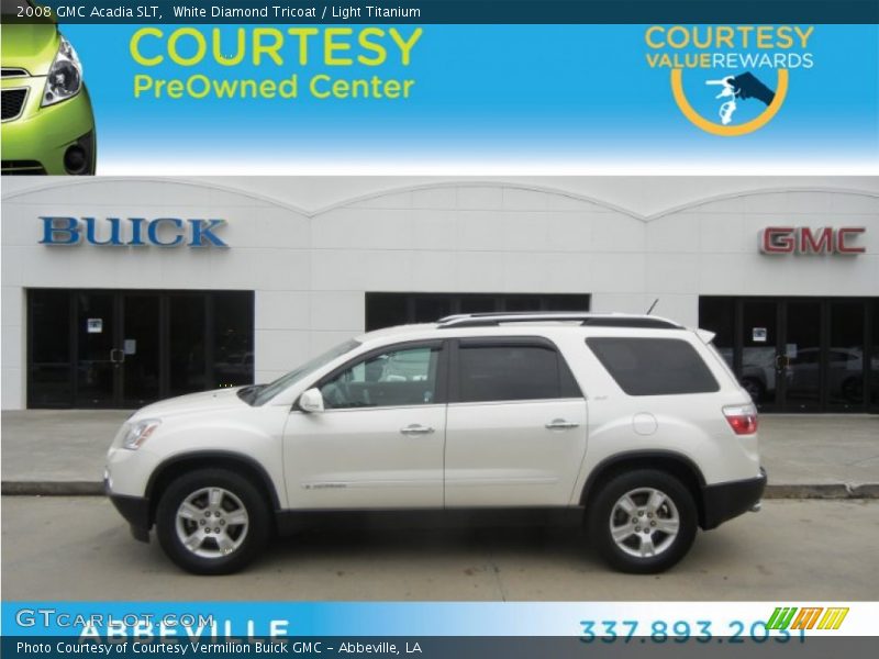 White Diamond Tricoat / Light Titanium 2008 GMC Acadia SLT