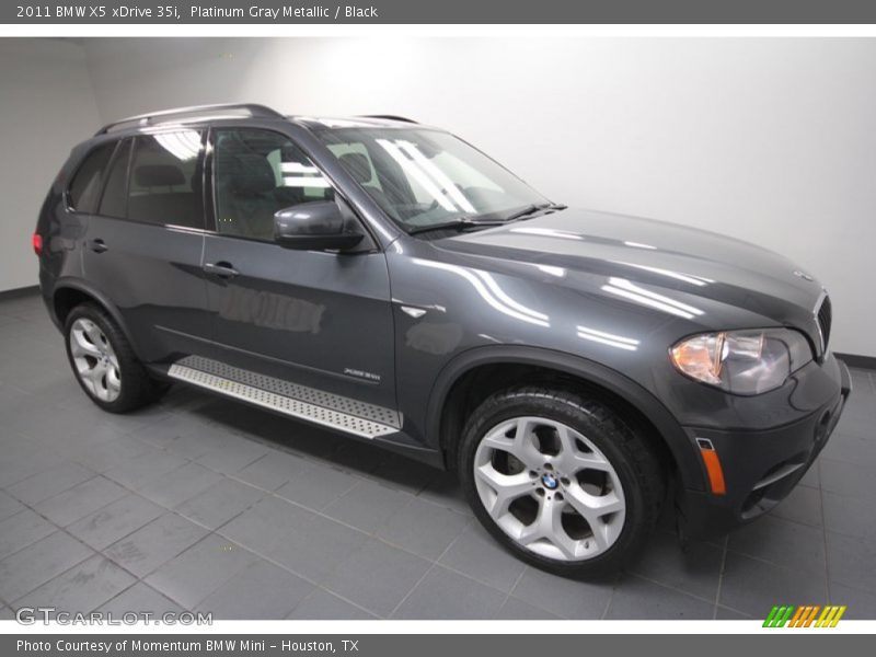 Platinum Gray Metallic / Black 2011 BMW X5 xDrive 35i