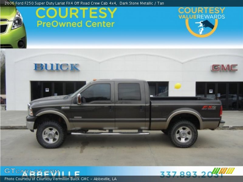 Dark Stone Metallic / Tan 2006 Ford F250 Super Duty Lariat FX4 Off Road Crew Cab 4x4