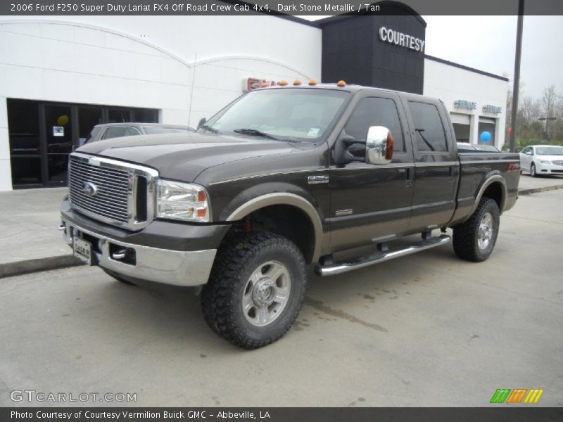 Dark Stone Metallic / Tan 2006 Ford F250 Super Duty Lariat FX4 Off Road Crew Cab 4x4