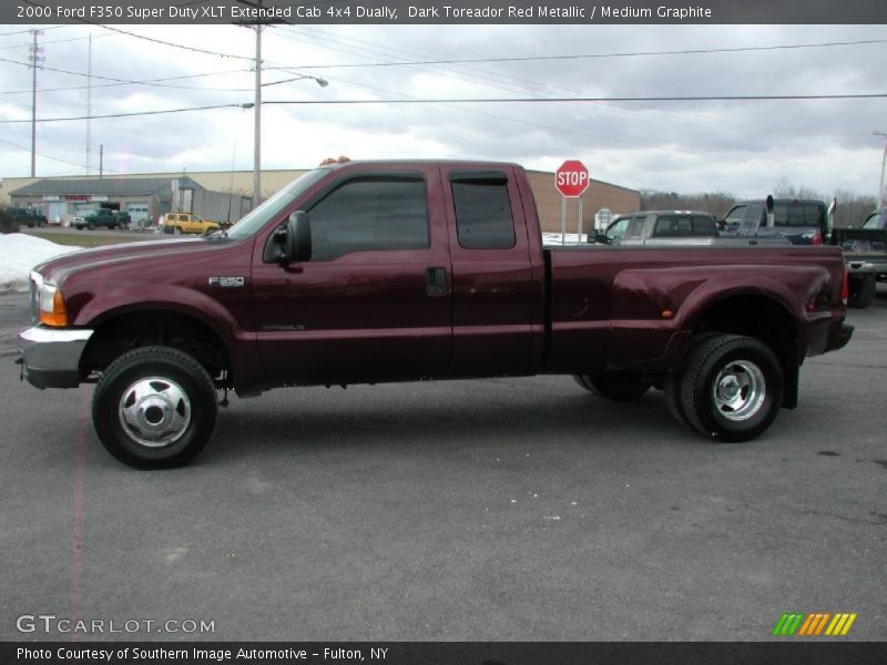  2000 F350 Super Duty XLT Extended Cab 4x4 Dually Dark Toreador Red Metallic