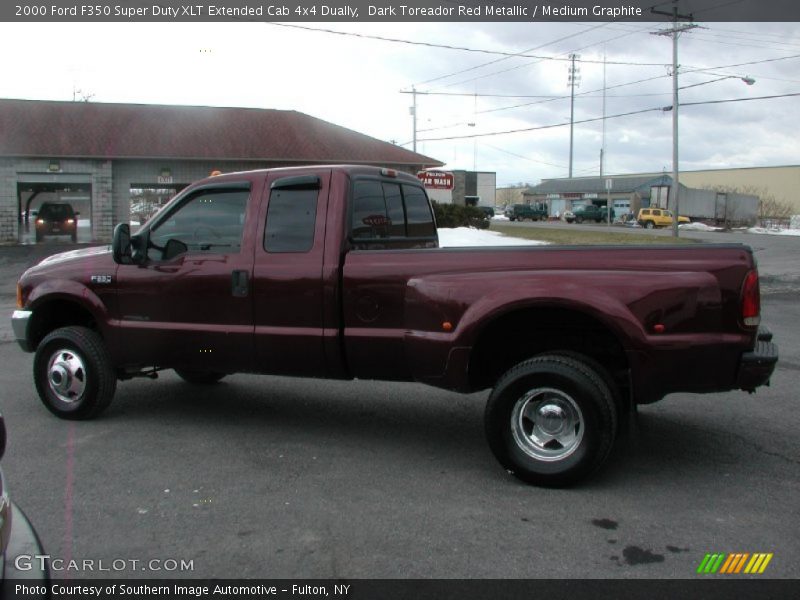 Dark Toreador Red Metallic / Medium Graphite 2000 Ford F350 Super Duty XLT Extended Cab 4x4 Dually