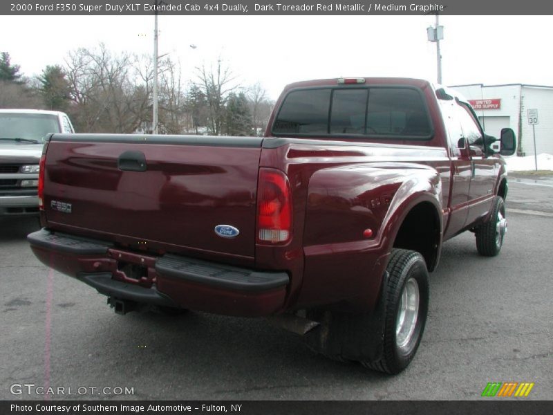 Dark Toreador Red Metallic / Medium Graphite 2000 Ford F350 Super Duty XLT Extended Cab 4x4 Dually