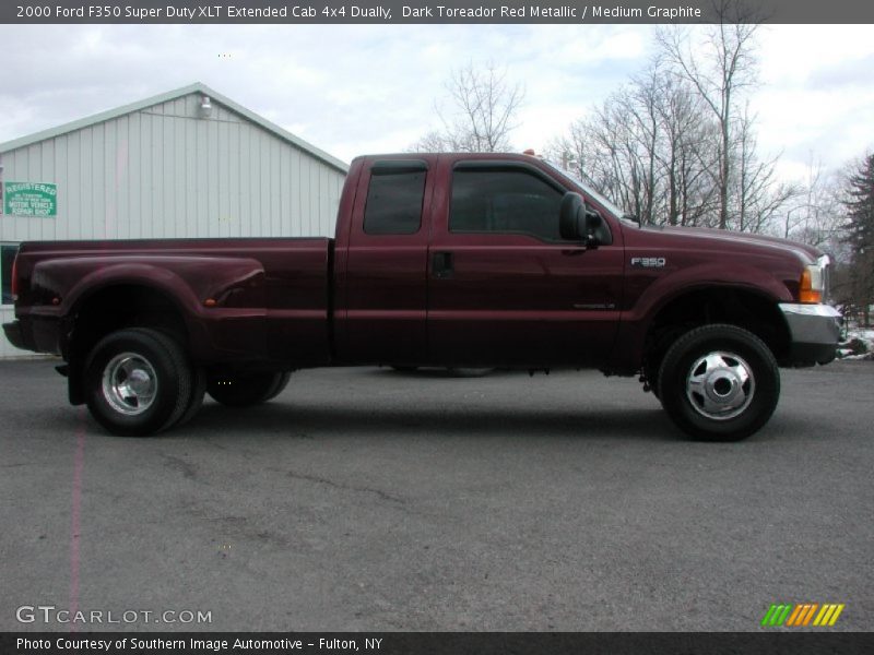 Dark Toreador Red Metallic / Medium Graphite 2000 Ford F350 Super Duty XLT Extended Cab 4x4 Dually