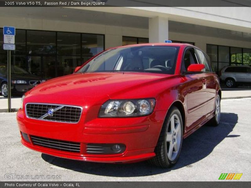 Passion Red / Dark Beige/Quartz 2005 Volvo V50 T5