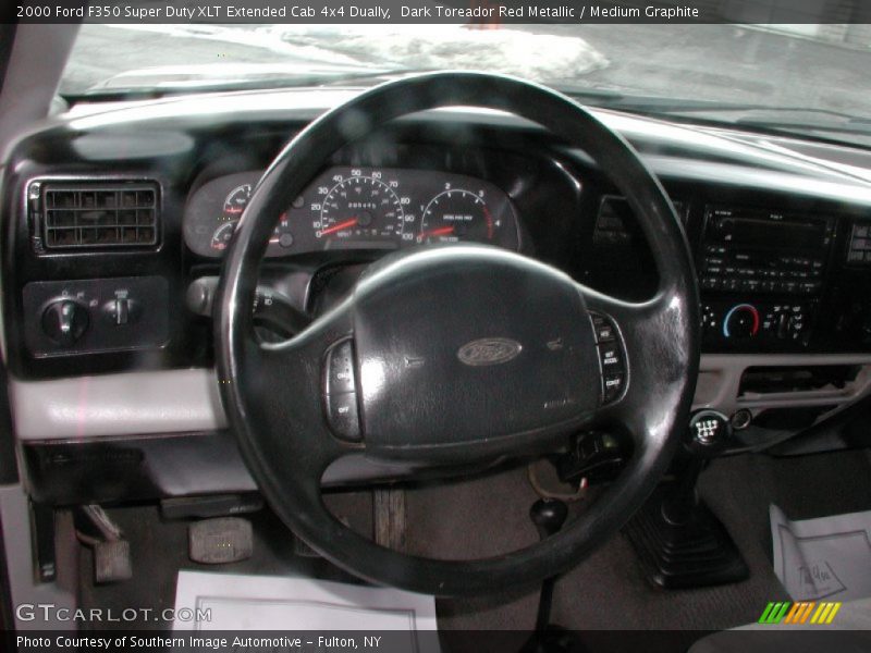 Dark Toreador Red Metallic / Medium Graphite 2000 Ford F350 Super Duty XLT Extended Cab 4x4 Dually
