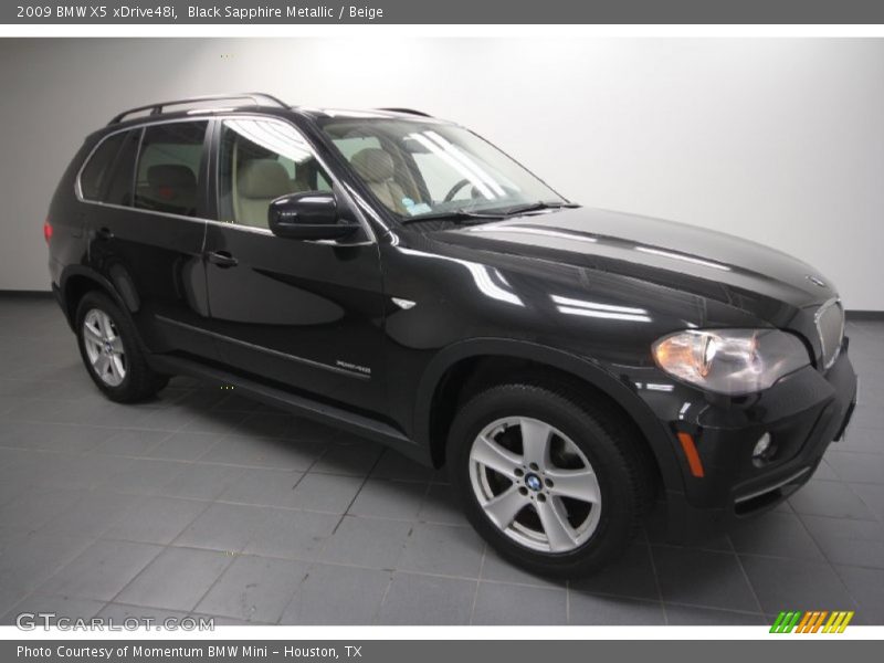 Black Sapphire Metallic / Beige 2009 BMW X5 xDrive48i