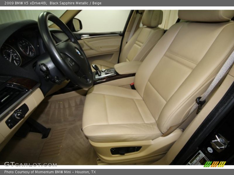 Black Sapphire Metallic / Beige 2009 BMW X5 xDrive48i