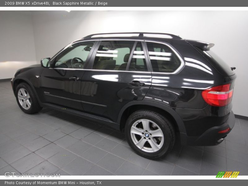 Black Sapphire Metallic / Beige 2009 BMW X5 xDrive48i