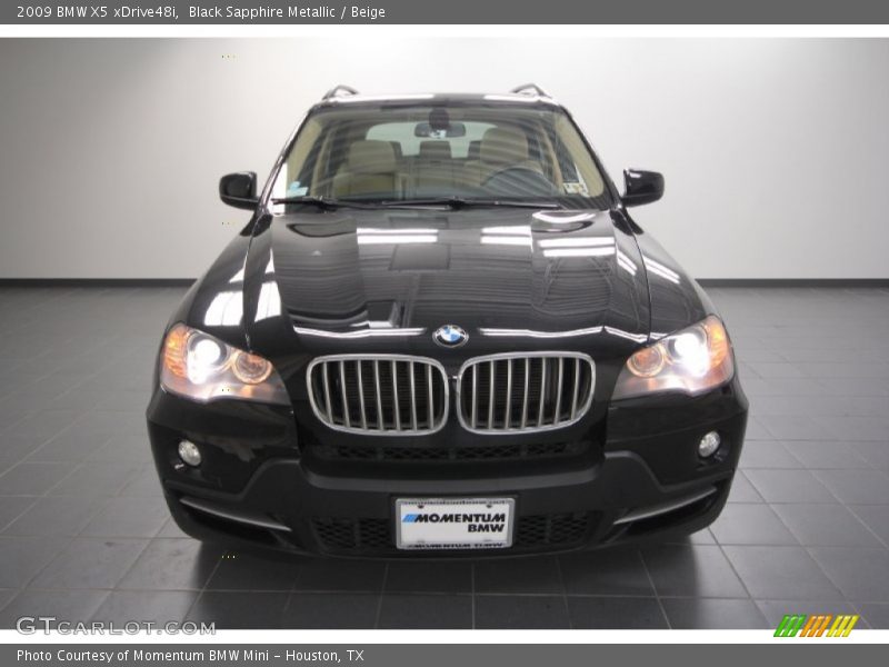 Black Sapphire Metallic / Beige 2009 BMW X5 xDrive48i
