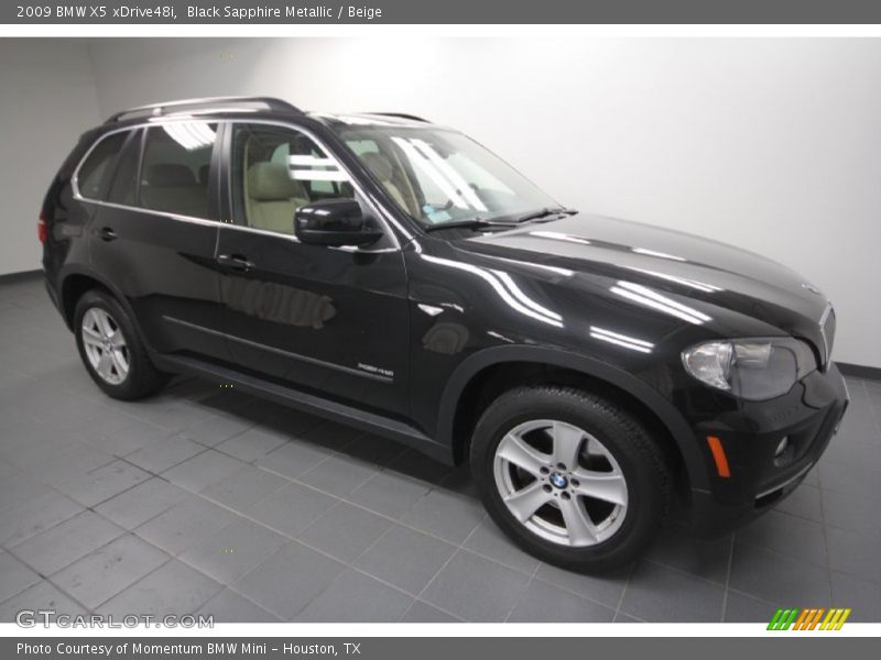 Black Sapphire Metallic / Beige 2009 BMW X5 xDrive48i