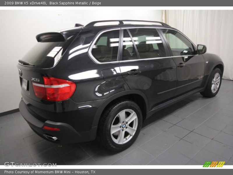 Black Sapphire Metallic / Beige 2009 BMW X5 xDrive48i