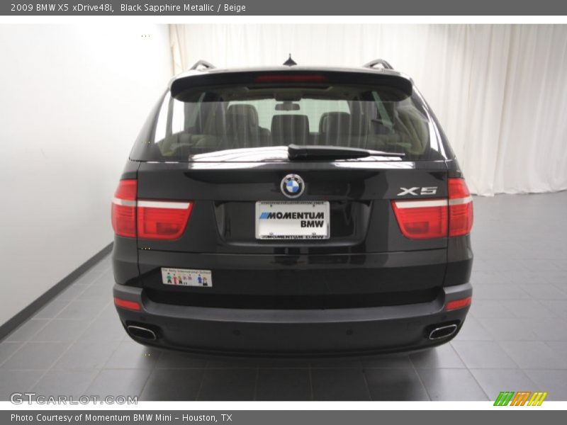 Black Sapphire Metallic / Beige 2009 BMW X5 xDrive48i